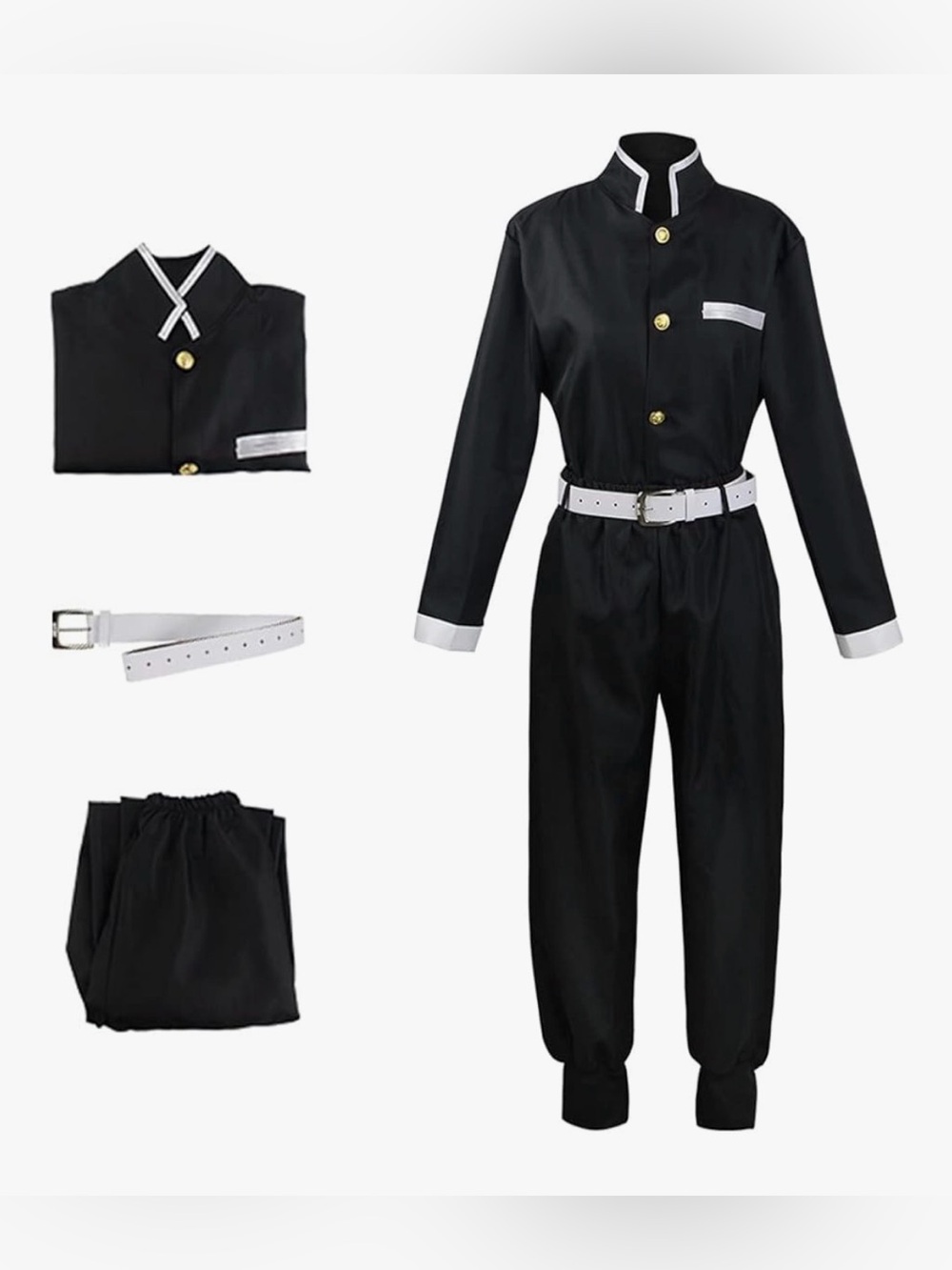 Black Team Uniform Child’s Kimonos Costume, Child’s Size 7 (150),Japanese Anime